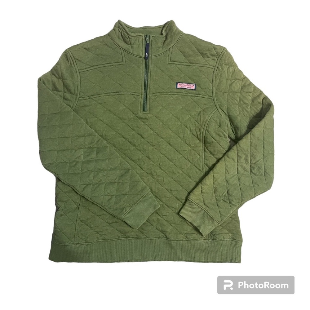 Vineyard Vines Womens Medium Quilted Quarter Zip Pullover